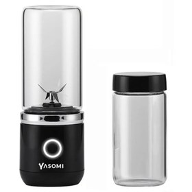 Resim Yasomi Taşınabilir Kablosuz Şarjlı Cam Smoothie El Blenderı (Türkiye Garantili) Siyah 
