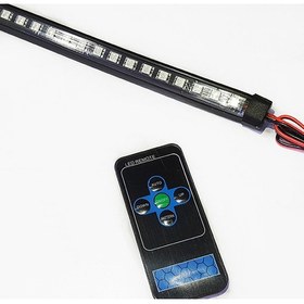 Resim Off Road Çakarlı LED Koyu Turuncu-Beyaz Çift Renk 24 Modlu Kumandalı 56CM 