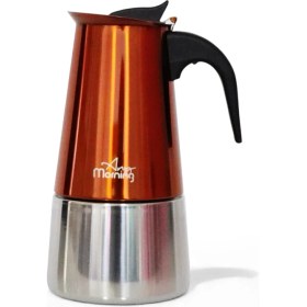 Resim PremiumPort Paslanmaz Çelik 300ML Espresso Kahve Makinesi, Indüksiyonlu Moka Pot 