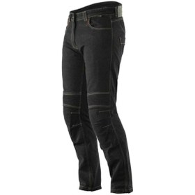 Resim MOTOANL Motosiklet Pantolonu Likralı Esnek Kumaş Korumalı Kevlar Kot Motor Pantolon Jean Siyah 