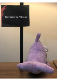 Resim Sevimli Yunus Balığı Peluş Oyuncak Hediyelik Oyuncak Anahtarlık Uyku Arkadaşı 12 Cm Mor 