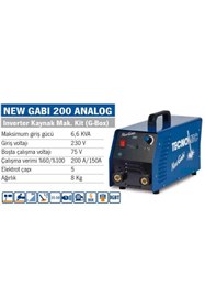 Resim Habib Makina TECNOMEC NEW GABI 200A 200 Amper İnverter Kaynak Makinası G BOX 
