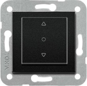 Resim Viko Novella Siyah Tek Düğmeli Jaluzi Kumanda Anahtarı Çerçevesiz - 92605572 