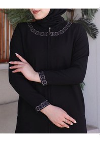 Resim İthal Petek ,dokuma Kumaş Ferace Siyah 