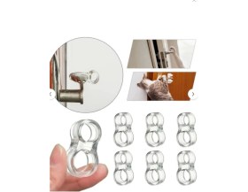 Resim Primeaks Kapı Koluna Takılan Silikon Kapı Tamponu Duvar Koruyucu (5 Adet) 