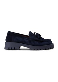 Resim Deery Kadın Hakiki Süet Lacivert Püsküllü Loafer Ayakkabı - 02033zlcvc01 Lacivert 