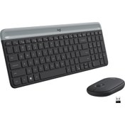 Resim LOGITECH MK470 Klavye+ Mouse Kablosuz Siyah (920-009435) Logitech