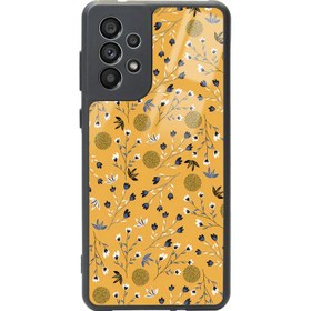 Resim Spoyi Samsung Galaxy A73 Sarı Bindanlı Tasarımlı Glossy Telefon Kılıfı 