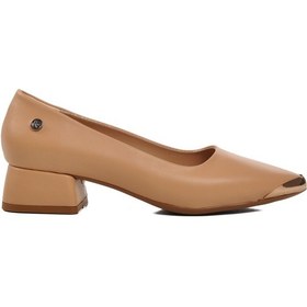 Resim Bej Topuklu Kadın Abiye Ayakkabı Pc-54234 Z Bej 