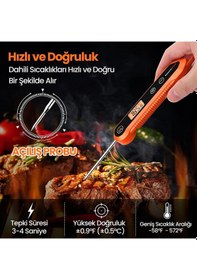 Resim ThermoPro TP03H Su Geçirmez Katlanabilir Hızlı Sonuç Gıda Pişirme Termometresi 