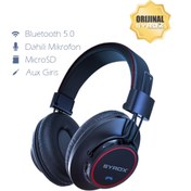 Resim giyitec Syrox 26s Kablosuz Bluetooth Kulaklık Sd Kart Aux Girişli 