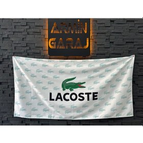 Resim Lacoste Beyaz Büyük Boy Havlu 