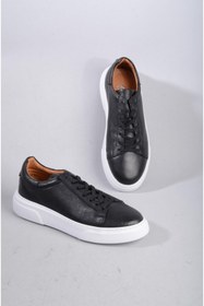 Resim SEÇ KUNDURA SEÇ 2501 HAKİKİ DERİ ERKEK SNEAKERS AYAKKABI SİYAH 