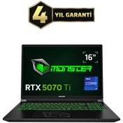 Resim MONSTER Tulpar T6 V3.7.5 Intel Core i9 13900HX 32GB RAM 1TB SSD RTX 5070 Ti Windows 11 16" QHD+ 180 Hz 
