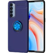 Resim Oppo Reno 4 Pro Kılıf Yüzük-Standlı Silikon Silikon 