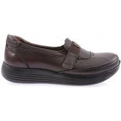 Resim Dgn 1035-23y Kadin Dolgu Taban Cirtli Comfort Ayakkabi 1035-1506-R0685 Kahverengi 