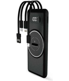 Resim Wireless Powerbank 10000 Mah Led Ekranlı Dahili Kablolu Hızlı Şarj Çoklu 