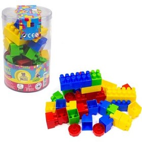 Resim Oyuncak Bloklar Mutlu Bloklar 34 Parça 