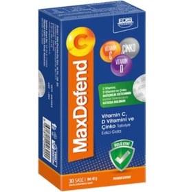 Resim Maxdefend Vitamin C Vitamin D Çinko 30 Şase 