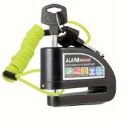 Resim 1 adet, Çelik Tel ile Alarm Disk Brak Kilit, Yüksek Frekanslı, Sensör Tespit, 110dB Alarm Sistemi, Metal Şerit, 6mm Push Tip Kilit Pini, Hırsızlık Önleme Tasarımı, Dayanıklı Alüminyum Alaşım Gövde ve Sıvı Yüzey, Paslanmaz, Kullanımı Kolay 