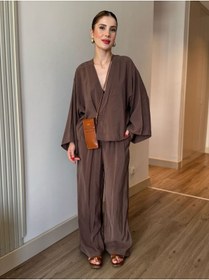 Resim YK FASHION V Yaka Kimono Takım 