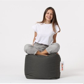 Resim Earmut-Magaza Earmut Kare Puf 45X45 Füme 