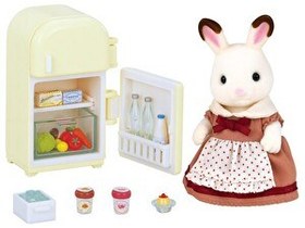 Resim Sylvanian Families Çikolata Kulaklı Tavşan Anne Ve Buzdolabı 5014 