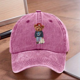 Resim 1'li Paket Vintage Yıkanmış Beyzbol Şapkası - Sevimli Ayıcık Desenli, Ayarlanabilir Unisex Outdoor Günlük Şapka, Siyah, Makinede Yıkanabilir & Kuru Temizlenebilir, Kolay Bakım Başlık, Retro Tarz, Dayanıklı Kumaş, Moda Aksesuar, Şapka Koleksiyoncuları İçin 