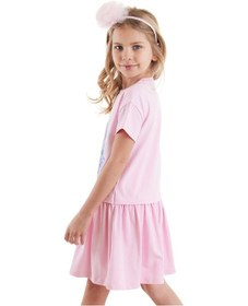 Resim Denokids Muzip Kediler Kız Çocuk Elbise Pembe 
