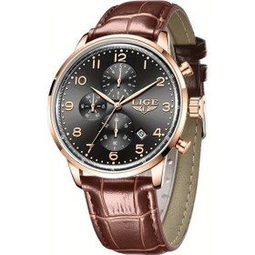 Resim Fochsia Lıge Erkek Klasik Kol Saati - Altın Siyah Kadran - Tarih Pencereli - Her Gün Kullanım Diğer 