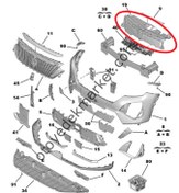 Resim Peugeot 2008 (2023-2024) Ön Panel Üst Plastiği (Orijinal) 