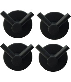 Resim Fndhome Siyah Çatal V Bornoz Askılık 4'lü Set 