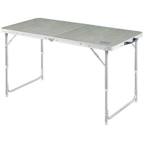 Resim Haegs Portatif Kamp Masası, 3 Yükseklik Ayarlı, Katlanır Piknik Masası, Kolay Taşınabilir Alüminyum Masa - 120x60 - Kumaş Desenli Kahverengi 