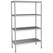 Resim Tel Raf-4 katlı-inox 201-122x53x180 cm - AISI 201 kalite paslanmaz krom tel malzemeden imal tablalar. - AISI 201 kalite paslanmaz krom boru...