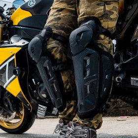 Resim Motoanl Motosiklet Europe Standart Sertifikalı Mafsallı Dizlik Nefes Alan Özel Kumaş Motor Dizliği 