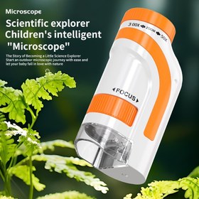 Resim Çocuklar Günü Hediyesi, Biyolojiyi İlk Bilimsel Keşfi İçin Çocuklara Özel Optik Oyuncak Eğitici Bilim Seti ve Buluntuları Her Zaman Paylaşmak için Cep Telefonu Klipsli, Pilsiz Teslimat 
