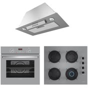 Resim LANOVA İtalyan 4406G01 - G16400-217 - 1018X52 Gri Cam Ankastre Set 