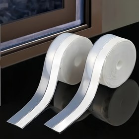 Resim 1 adet Su Geçirmez Banyo Conta Şeridi - Kuru & Islak Ayrımı, Rüzgar Koruma için Duş Kapı Çerçevesi ve Alt Mühürleme Bandı 