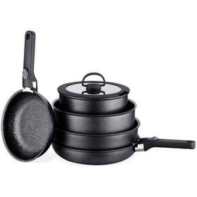 Resim Korkmaz Neta 10 Parça Tencere Seti A2611 Siyah 