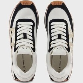 Resim Armani Exchange Logolu Hakiki Deri Paltform Taban Sneaker Ayakkabı Bayan AYAKKABI XW002151 AF19396 MC077 