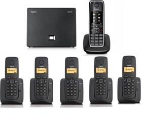 Resim C530 Ip 6 Dahili Dect Telsiz Kablosuz Telefon Santrali 