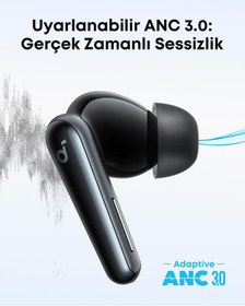Resim Anker Soundcore Liberty 5 Kulak İçi Bluetooth Kulaklık, Gerçek Zamanlı Gürültü Engelleme, Siyah - A3957 