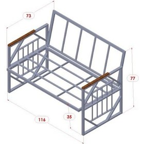Resim Violet Krem 2+1+1 Masalı Gri Bahçe Oturma Grubu Minderli Metal Ahşap Detaylı Balkon Teras Takımı Açık-gri 