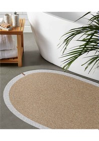 Resim Cesta El Yapımı Pamuklu Natural Gri Jüt Hasır Dekoratif Kilim 9020 Natural 