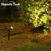 Resim Shenzhi Tech Güneş Enerjili Spot Işıklar Dış Mekan, Ayarlanabilir Otomatik Açma/Kapama Bayrak Direği Işıkları, Peyzaj LED Aydınlatma Zemin Işığı Bahçe Havuzu Ağaç Gölet ve Bahçe için 