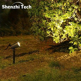 Resim Shenzhi Tech Güneş Enerjili Spot Işıklar Dış Mekan, Ayarlanabilir Otomatik Açma/Kapama Bayrak Direği Işıkları, Peyzaj LED Aydınlatma Zemin Işığı Bahçe Havuzu Ağaç Gölet ve Bahçe için 