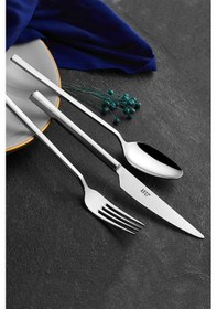 Resim Avcı Klas 84 Parça Çatal Kaşık Bıçak Takımı Gümüş 