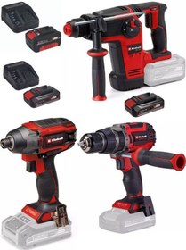 Resim Einhell TP-HD 18/26 Li Bl Akülü Pnömatik Matkap + TP-CI 18/220 Li Bl Vidalama + TP-CD 18/70 Li-i Bl Matkap 2x2.5ah+4.0ah Akülü Kömürsüz Profesyonel Set 