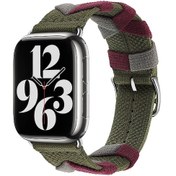 Resim Watch 42mm Uyumlu Clo- Krd-97 Sarmal Örgü Tasarımlı Kordon-haki 