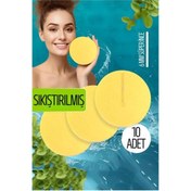 Resim Skygo Sıkıştırılmış Makyaj Temizlik Pedi Cilt Temizlik Süngeri Doğal Selülöz 10 ADET 